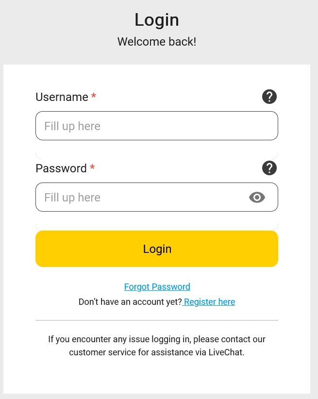Babu88 Login Form