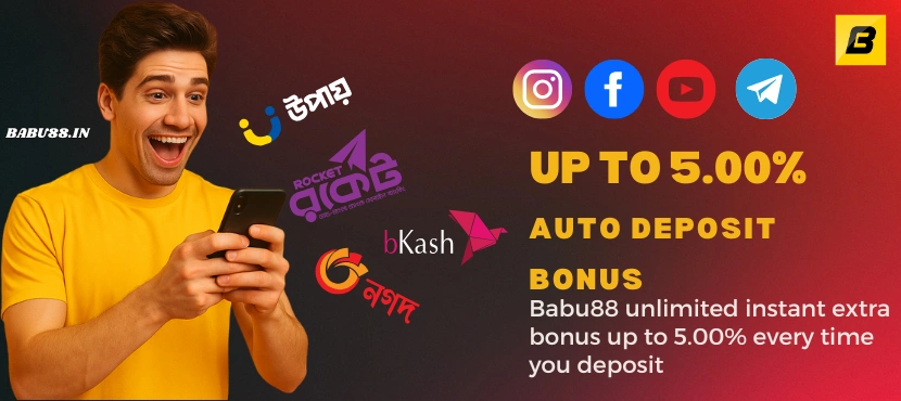 Babu88 Up to 5% Welcome Auto Deposit Bonus